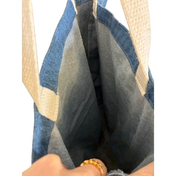 Every Day Denim Apron Tote Bag Home Sustainable Recycle Organic Gorpcore Utility - Picture 3 of 7